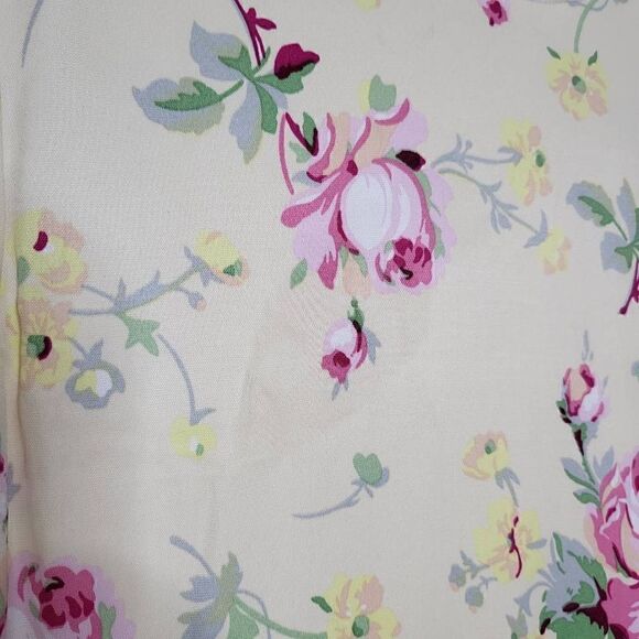 Zara Satin Effect Cut Out Sides Yellow Floral Mini Dress Size Medium - Picture 12 of 12